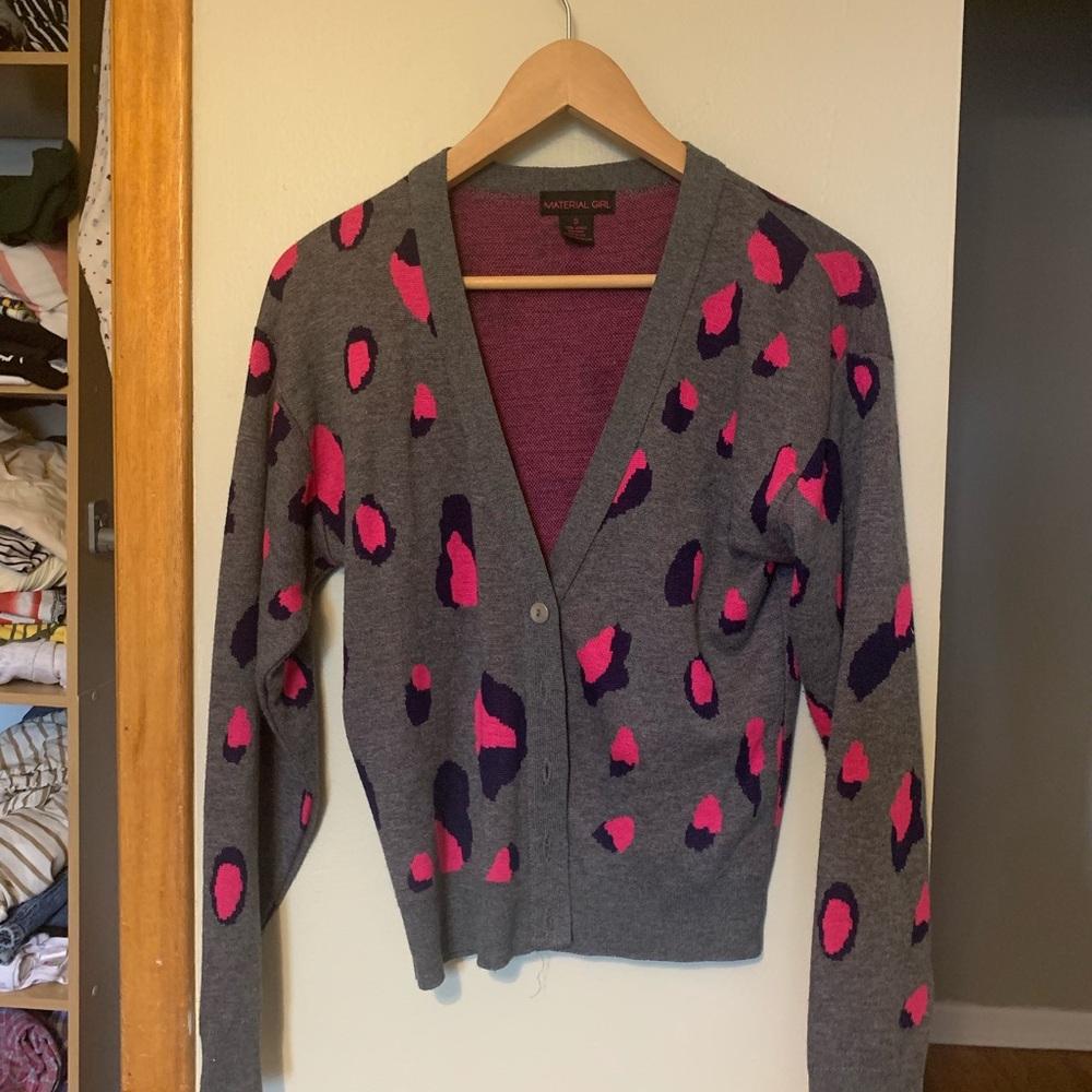 Vintage material girl cheetah cardigan